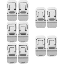 10Pcs Ergonomic Aluminum Laptop Riser Silver Portable Anti-Slip Holder