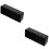 2Pcs Large Display LED Digital Alarm Clock Black ABS for Bedroom 4