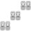 6Pcs Silver Laptop Holder Stand Foldable Ergonomic Aluminum Support 4