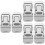 6Pcs Silver Laptop Holder Stand Foldable Ergonomic Aluminum Support 5