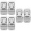 6Pcs Silver Laptop Holder Stand Foldable Ergonomic Aluminum Support 6