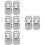 8Pcs Silver Ergonomic Laptop Stand Aluminum Portable Cooling Riser 3