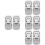 8Pcs Silver Ergonomic Laptop Stand Aluminum Portable Cooling Riser 4