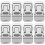 8Pcs Silver Ergonomic Laptop Stand Aluminum Portable Cooling Riser 5