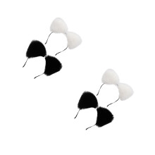 4Pcs Delicate Plush Cat Ear Hairbands Lightweight Girl Headdress Prop