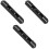 3Pcs Durable PP Motorcycle Brake Cable Clamp Housing Hose Guide Black 3