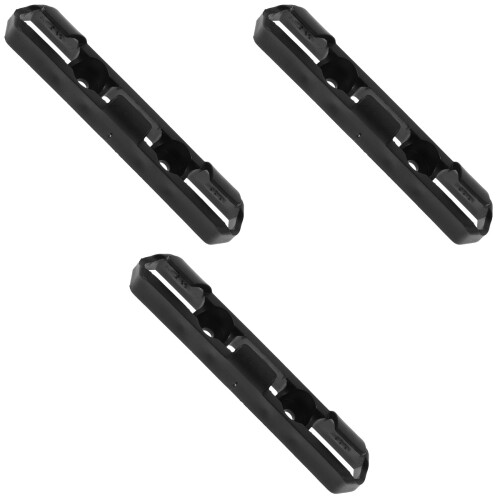 3Pcs Durable PP Motorcycle Brake Cable Clamp Housing Hose Guide Black 2