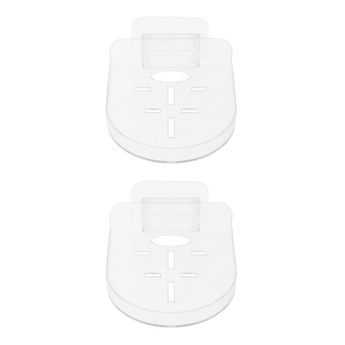 2Pcs Wall Mounted Transparent Router Bracket Security Camera Shelf 1