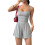 Rompers for Women Casual Adjustable Spaghetti Straps-Gray M 1