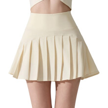 High Waist Sports Short Skirts Women Pleated-Creamed Apricot M