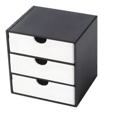 Miniature Desk Organizer Cabinet 1/12 Doll-Black And White