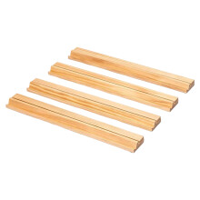 4pcs Wood Mahjong Tile Support Mahjong Racks with Pusher For