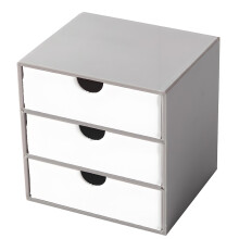 Doll House File Cabinet Figure With Drawers 1/12-Gray And White