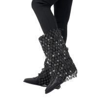 Manches de bottes en filet magnifiquement cloutées,-bloc