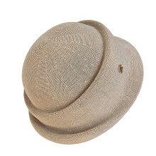 Modern Bucket Hat Windproof Bowler Hat for Office-Oatmeal color