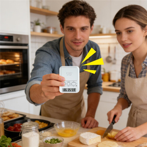 Kitchen Timer With Light And Buzzer Alert Digital Oven Timer For Teacher Student Study Baking 2