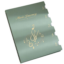 Long Lasting A4 Size Sheet Music File-Retro green 20 pages