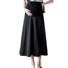 Stylish Maternity Skirt For Hot Weather Sleeveless-Black XXL