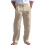 Men's Linen Button Straight Leg Pants, Drawstring-Khaki XL 1