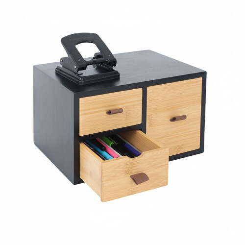 Bamboe ladebox met 3 lades 1