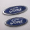 2pcs For Ford Badge Oval Blue/chrome 115x 45mm Front/rear Emblem 1