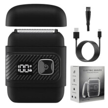 KS-8800 3 Blade Heads Reciprocating Electric Shaver With LCD Display IPX6 Waterproof Razor(Black)