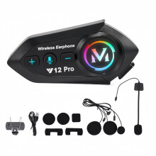 5.4 Motorhelm speakers, superlange batterijduur, Bluetooth-headset voor motorhelm met zachte/harde microfoon, IPX6, automatische antwoo
