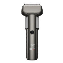 Five-blade Full Body Washable LED Digital Display Reciprocating Electric Shaver(Grey)