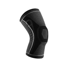 Outdoor sports summer pressure silicone spring breathable knee pads for hiking, running, basketball, cycling, knitted knee braces.--L