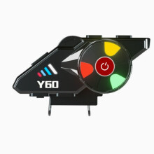 Bluetooth-Motorrad-Headset V5.3: IPX6 wasserdicht, RGB-Beleuchtung, 500-mAh-Akku, KI-Sprachassistent, Dual-Phone-Verbindung und automat