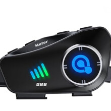 Motorradhelm-Bluetooth-Headset mit 1080P-Kamera, 120-Weitwinkelrekorder, Bluetooth 5.3 und IP66-Wasserschutz