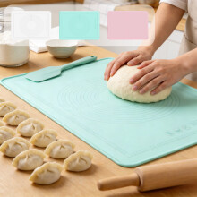 Tapis de cuisson en silicone extra épais, antiadhésif, de qualité alimentaire, avec dimensions (40 x 50 cm), compatible four et plan de travail.