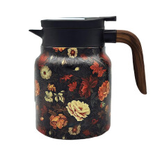 Cafetière/théière grande capacité en acier inoxydable 316, 1000 ml, motif isotherme, compartiments séparés, isolation, élégante