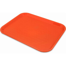 Taca do kawiarni plastikowa pomarańczowa 17,9 x 14 x 1,0 cala