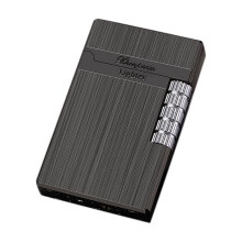Briquet à butane en métal avec meule rechargeable, format de poche