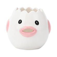 Egg Beater,1X Cute Chicken Ceramic Egg White Separator,Cute Chick Ceramic Egg White Separator Pink