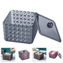 Aufbewahrungsbox für Wattepads aus Acryl, schwarz