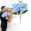 Artificial Phalaenopsis Bouquet Light Blue 1