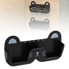 Glasses Holder Wall Mount Cat-Shaped Sunglass Holder Organizer Wall for Living Room Bedroom Bathroom Black