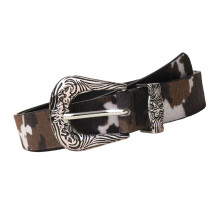 Fashionable Engraved Buckles Belt with Cow-Camel 108x2.8cm