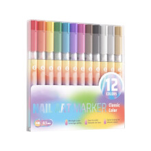 12 Color Acrylic Art Marker Multicolored Drawing Pen-classic.