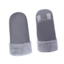 Waterproof Insulated Baby Strollers Mittens With Fleece-Gray
