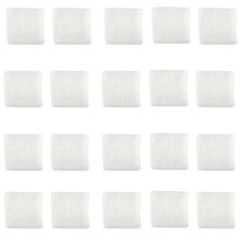 Pack of 20 Elastic Rebounds Cleaning Bandages-White 5x5cm