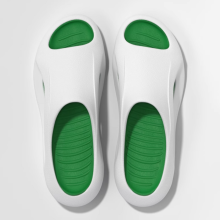 (CreamyWhite&Green, 42-43) Bløde hjemmesko i memory foam til mænd – lette bade- og hjemmesko til sommer
