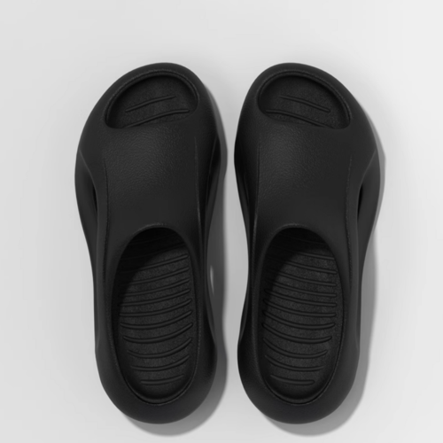 (TitaniumBlack, 38-39) Bløde hjemmesko i memory foam til mænd – lette bade- og hjemmesko til sommer