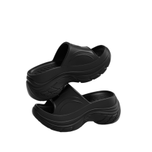 (black, 35-36) Sandali con zeppa da donna da 3,5 cm - Infradito con supporto plantare per spiaggia, piscina e passeggiate, comode da in