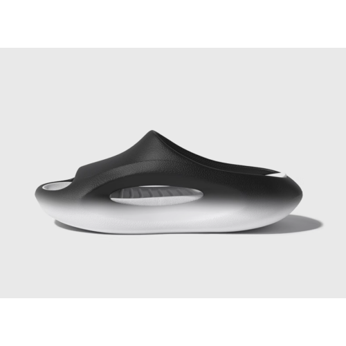 (Black & White Gradient, 36-37) Bløde hjemmesko i memory foam til mænd – lette bade- og hjemmesko til sommer
