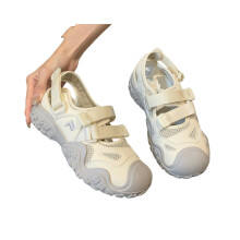 (white, S:40) Atmungsaktive Damen-Sportsandalen aus Mesh – Leichte Wander- und Trekkingsandalen mit Fußgewölbeunterstützung und verst