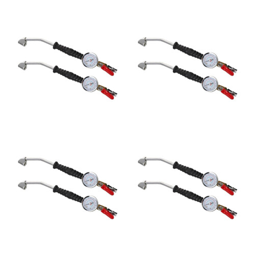 8Pièces Gonfleur De Portable Multi Couleur Avec Manomètre Rapide