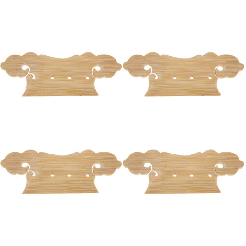 4Pièces Cordier Pipa En Bambou Marron Clair Durable Et
